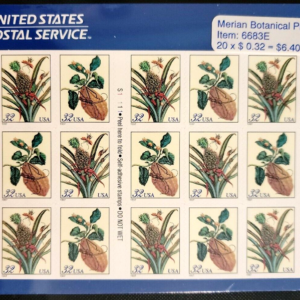 Scott #3127a (3126-27) 32¢ Botanical Prints Booklet of 20 Stamps - Sealed