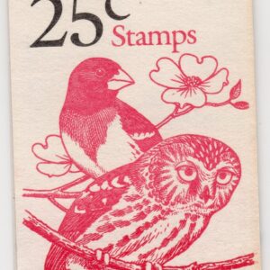 Scott #BK160 (2285b) Owl & Grosbeak Booklet of 20 Stamps - MNH P#2222