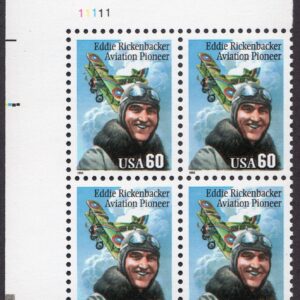 Scott #2998 Eddie Rickenbacker (Pilot) Plate Block Of 4 Stamps - MNH (UL)