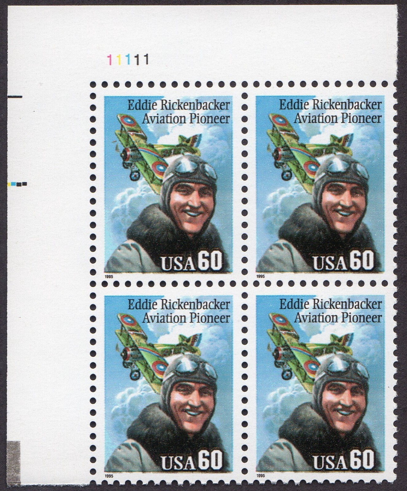 Scott #2998 Eddie Rickenbacker (Pilot) Plate Block Of 4 Stamps - MNH (UL)