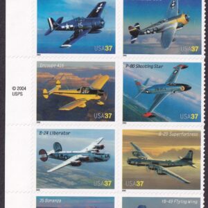 Scott #3916-3925a American Advances in Aviation Plate Block of 10 Stamps - MNH