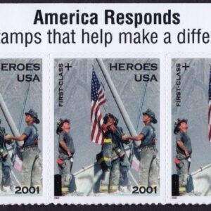 Scott #B2 America Responds Title Strip of 5 Stamps - MNH