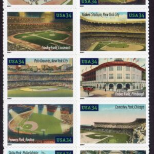 Scott #3510-3519 Legendary Baseball Fields Block of 10 Stamps - MNH