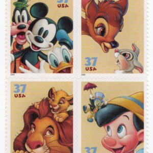 Scott #3868a (3865-68) Disney Friendship Block of 4 Stamps - MNH Mickey 1st