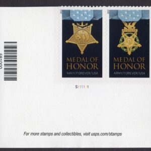 Scott #4823c (4822-23) Medal of Honor (Army & Navy) Plate # Pair of Stamps - MNH