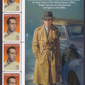Scott #3152 Humphrey Bogart (Legends of Hollywood) Plate Block of 4 Stamps - MNH