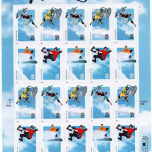Scott #3324a (3321-3324) Xtreme Sports Sheet of 20 Stamps - MNH