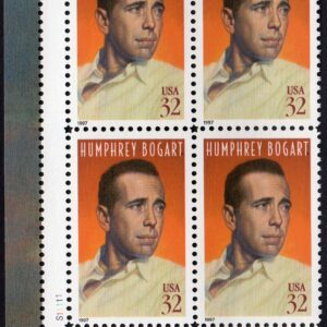 Scott #3152 Humphrey Bogart (Legends of Hollywood) Plate Block of 4 Stamps - MNH