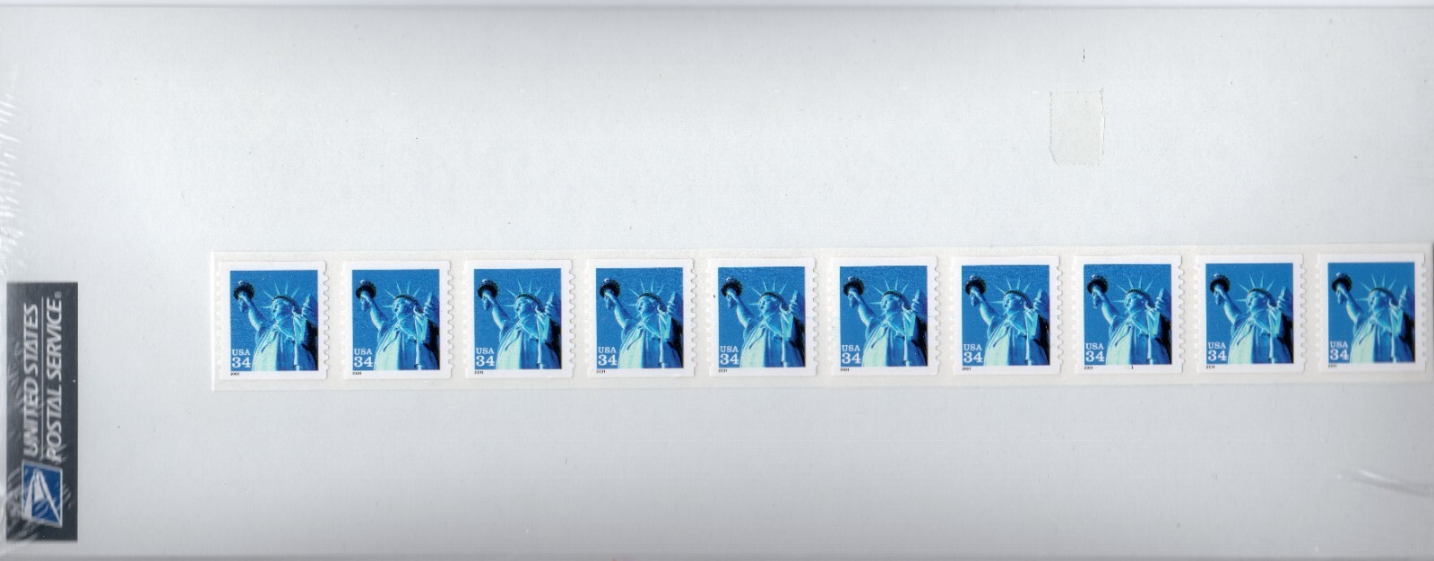 Scott #3466 Statue of Liberty Blue 25 Stamp Coil (PNC25) - Sealed P#1111