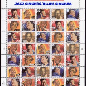Scott #2861a (2854-61) Jazz and Blues Singers Sheet of 35 Stamps - MNH P#P1111
