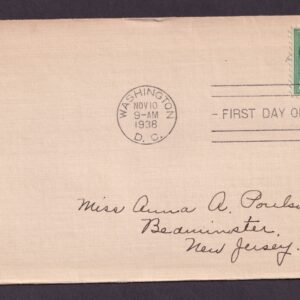 Scott #825 James A. Garfield Washington DC 11-10-1938 FDC