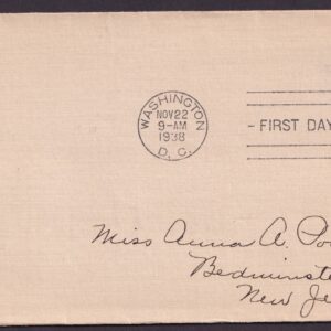 Scott #826 Chester A. Arthur Washington DC 11-22-1938 FDC