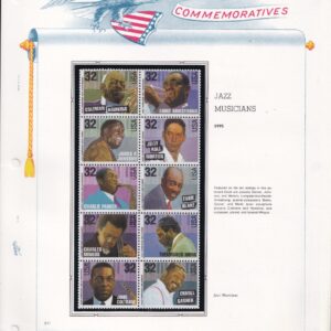 Scott #2992a-2997a Jazz Musicians Garden Flowers 3 White Ace Pages