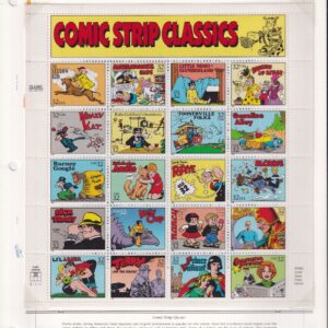 Scott #3000 Comic Strip Classics 4 White Ace Pages - Singles & Sheet