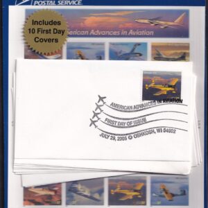 Scott #3925a (3916-25) American Advances in Aviation Sheet of 20 Stamps - Sealed