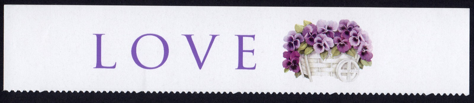 Scott #4450 44¢ Love Pansies Title Block - No Stamps