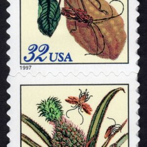 Scott #3126-3127a Botanical Prints (Merian) Vertical Pair of stamps - MNH Pine