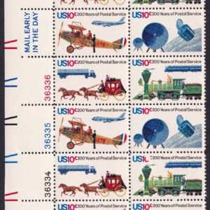 Scott #1575a Postal Service Bicentennial Plate Block of 20 Stamps - MNH
