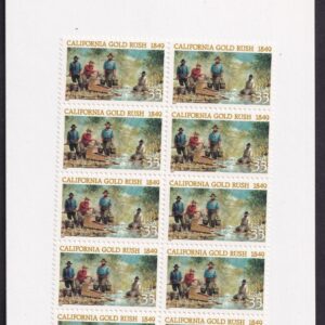 Scott #3316 California Gold Rush Block of 10 Stamps - Sealed White