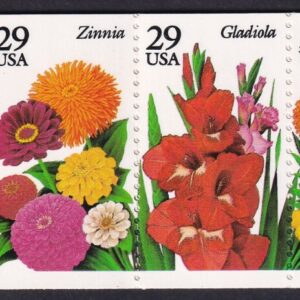 Scott #BK215 (2833a) - Garden Flowers Booklet of 20 Stamps - MNH open face