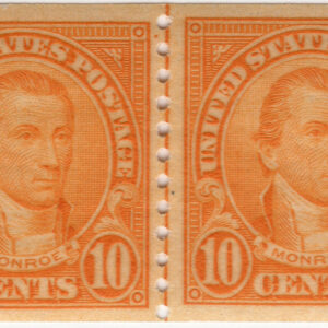 Scott #603 James Monroe Line Pair of Stamps - MLH