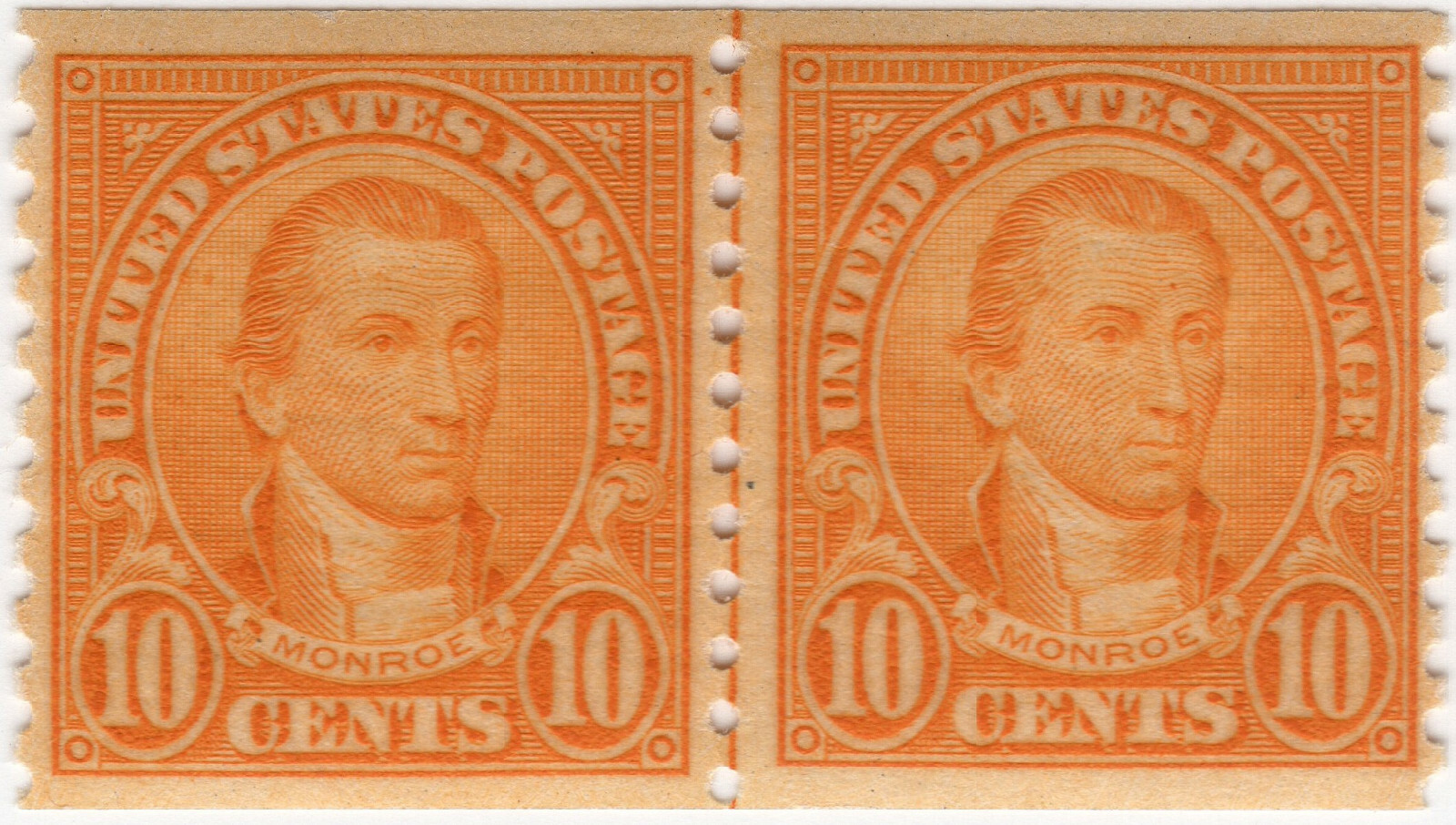 Scott #603 James Monroe Line Pair of Stamps - MLH