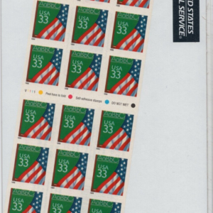 Scott #3283a Flag Over Classroom (Chalkboard) Booklet of 18 Stamps - Sealed
