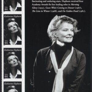 Scott #4461 Katharine Hepburn (On Golden Pond) Title Block of 4 Stamps - MNH