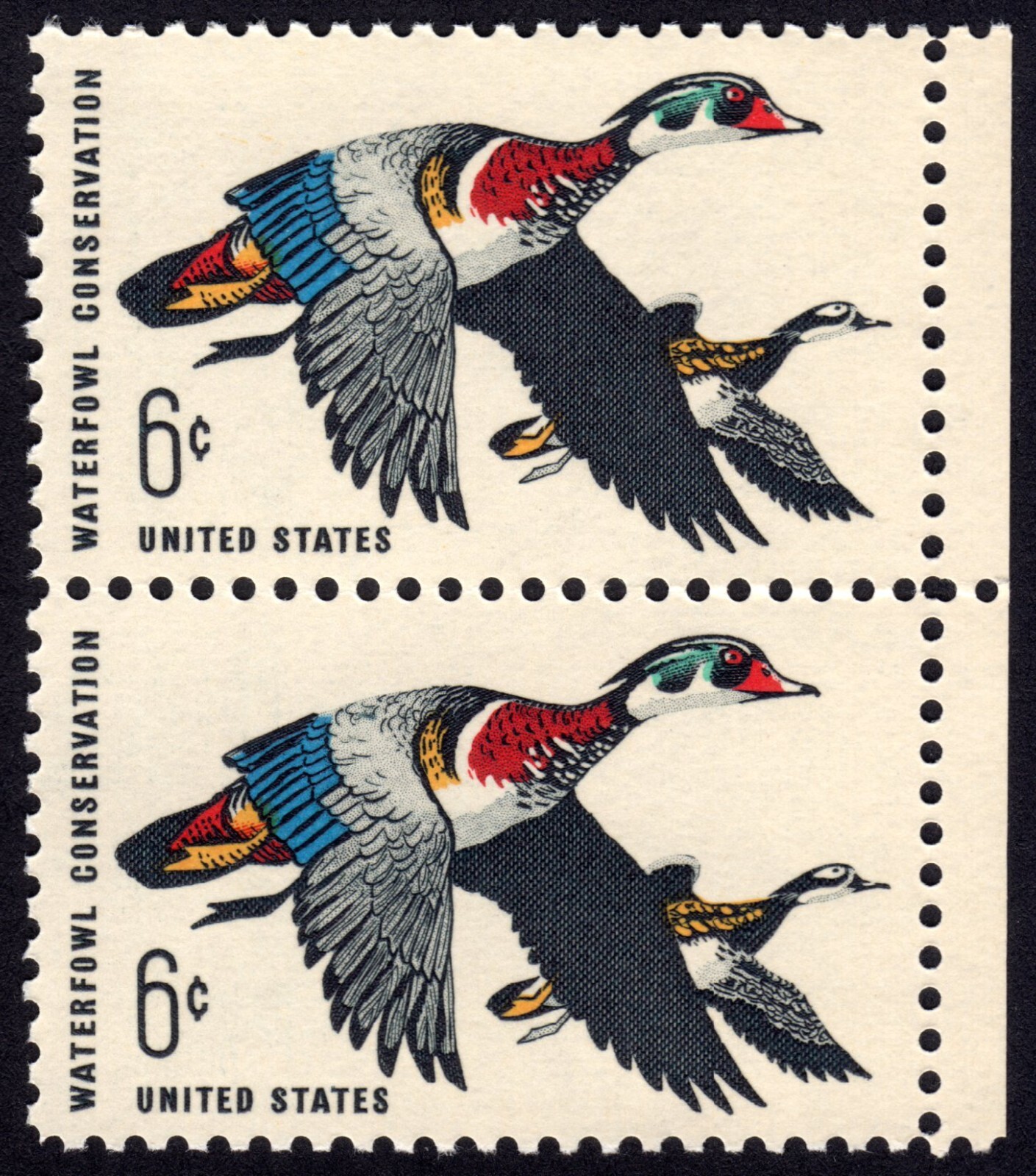 Scott #1362 Waterfowl Conservation (Ducks) Vertical Pair of Stamps - MNH