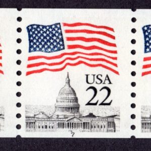 Scott #2115a Flag Over Capitol Plate # Coil of 3 Stamps (PNC3) - MNH Tagging EFO