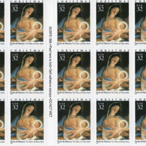 Scott #3112a MADONNA & CHILD (Matteis) Booklet of 20 Stamps - MNH P#2222-1