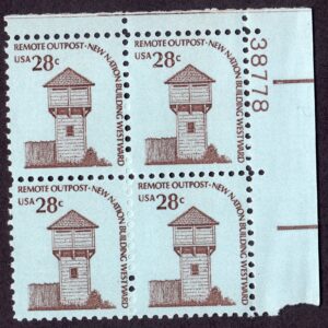 Scott #1604 Remote Outpost Fort Nisqually Plate Block of 4 Stamps - MNH P#38778