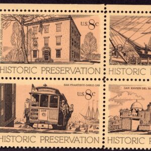 Scott #1443a (1440-43) Historical Preservation Zip Block of 4 Stamps - MNH