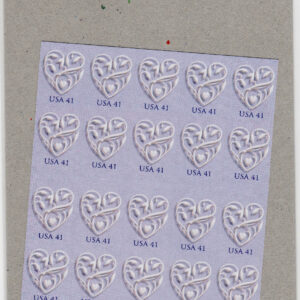 Scott #4151a Wedding Hearts Booklet of 20 Stamps - Sealed Brown