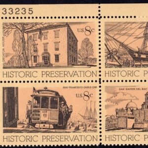 Scott #1443a (1440-43) Historical Preservation Plate Block of 4 Stamps - MNH