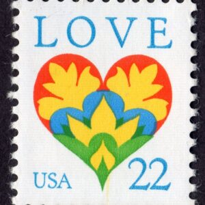 Scott #2248 22¢ Love Heart Single Stamp - MNH