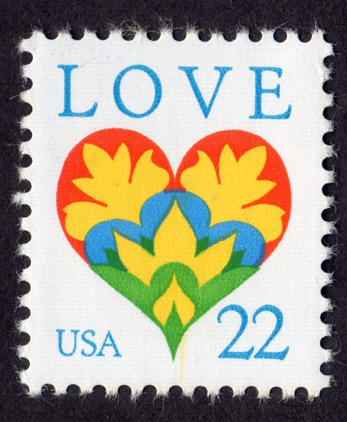 Scott #2248 22¢ Love Heart Single Stamp - MNH