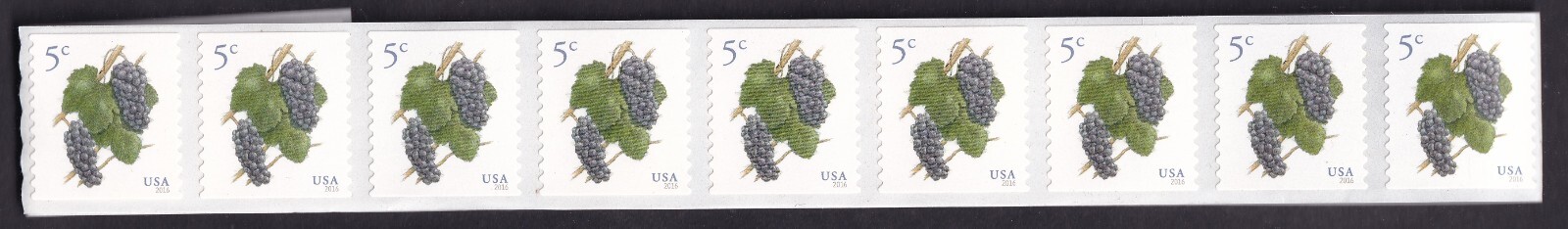 Scott #5038 Grapes (5¢) 20 Coil Stamps - MNH
