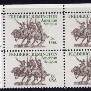 Scott #1934 Frederic Remington Plate Block of 4 Stamps - MNH