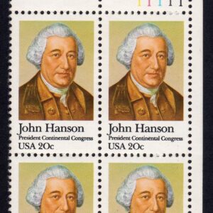 Scott #1941 John Hanson Plate Block of 4 Stamps - MNH