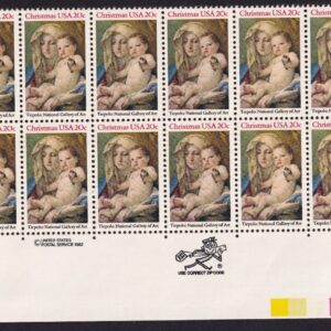 Scott #2026 Christmas Madonna (Tiepolo) Plate Block of 20 Stamps - MNH #1