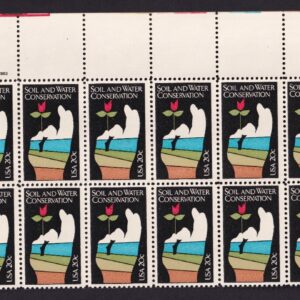 Scott #2074 Soil & Water Conservation Plate Block of 20 Stamps - MNH UR