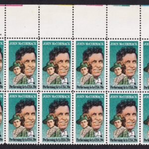 Scott #2090 John McCormack Plate Block of 20 Stamps - MNH