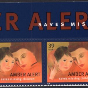 Scott #4031 Amber Alert Title Plate Block of 4 Stamps - MNH