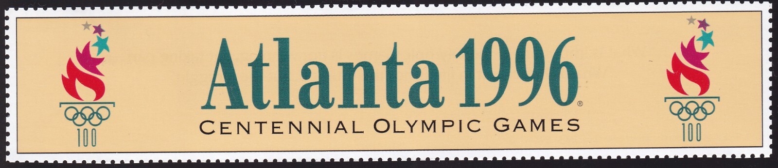 Scott #3068 32¢ Atlanta 1996 Title Strip - No Stamps