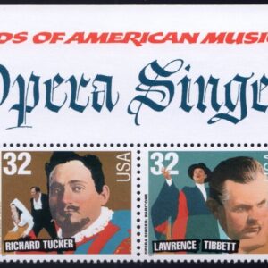Scott #3154-3157a Opera Singers Title Plate Strip (Block) of 4 Stamps - MNH