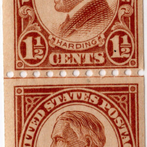 Scott #605 Warren Harding Joint Line Pair - MNH #2