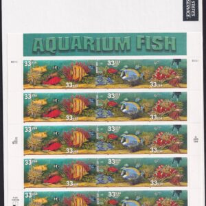 Scott #3320b (3317-3320) Aquarium Fish (Nemo) Sheet of 20 Stamps - Sealed White