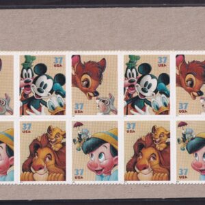 Scott #3868a (3865-3568) Disney Friendship Block of 10 Stamps - Sealed