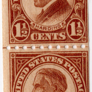 Scott #605 Warren Harding Joint Line Pair - MNH #3